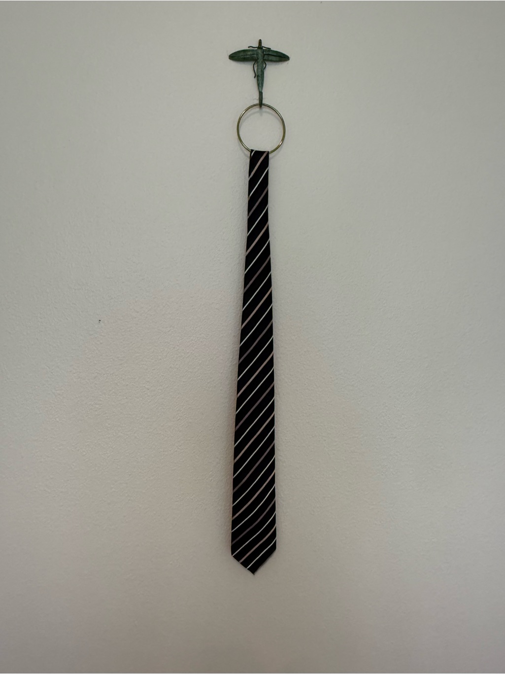 Classic Black Striped Mens Necktie